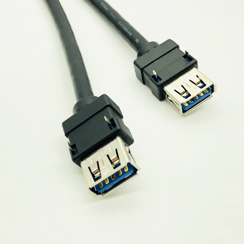 Cable USB 3,0 para Panel frontal de PC, conector USB 3,0, 20 pines, cabezal de doble puerto, adaptador USB 3, pie fijo para montaje en Panel DIY - imagen 5