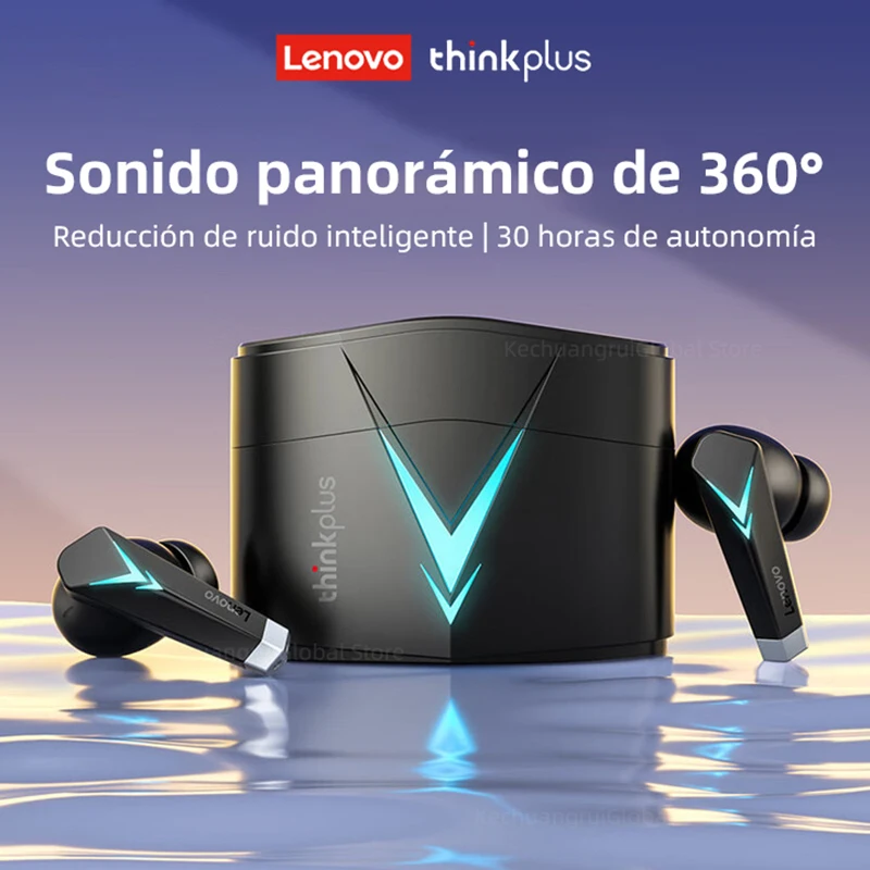 Lenovo-auriculares inalámbricos LP6 TWS originales, cascos con Bluetooth para juegos, estéreo, envolvente, cancelación de ruido, modo de reposo largo, 10 unidades, 5 unidades, 2 unidades - imagen 4