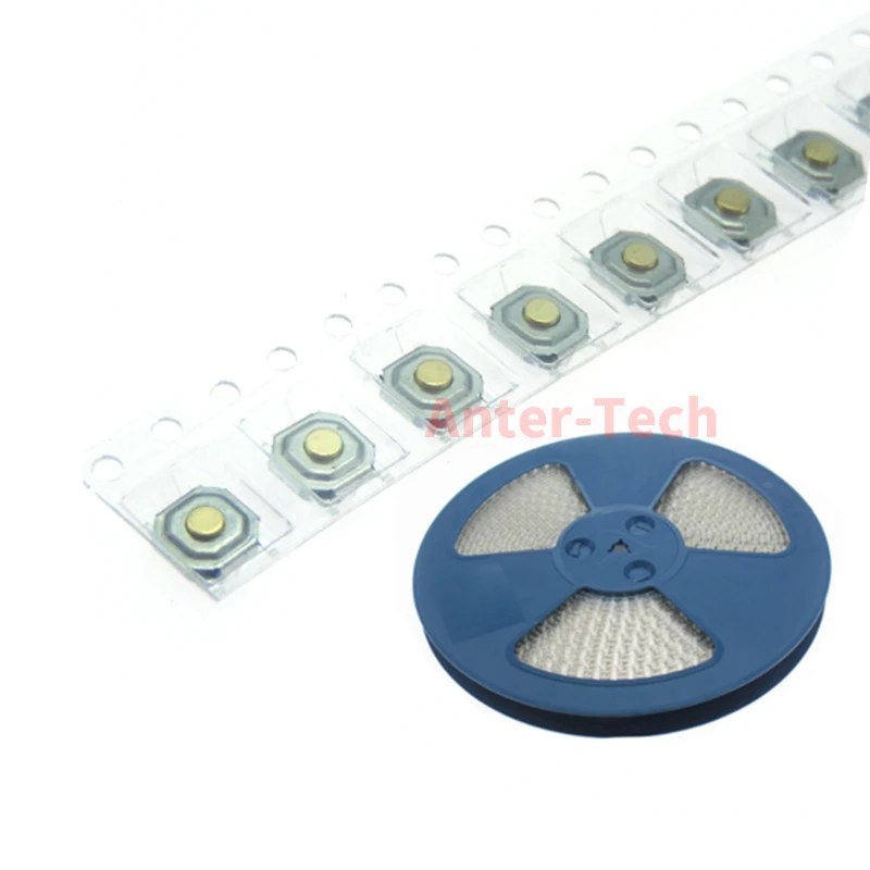12V 5,2*5,2*1,6mm 12V 0.5A 4 pines SMT interruptor de botón Metal Tátil Micro Interruptor táctil Interruptor de cobre 4x4x1,6 - imagen 2