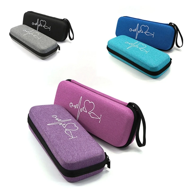 Estuche de transporte estetoscopio, Protector de caja de almacenamiento con bolsillo de malla para estetoscopio 3m Littmann Classic III - imagen 4