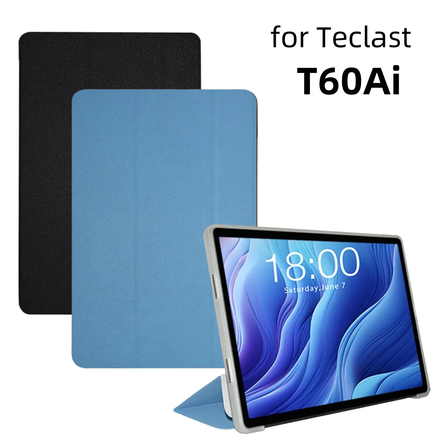 Funda delgada para tableta TECLAST T60Ai, soporte plegable triple de cuero PU con encendido/apagado automático para Teclast T60Ai 12 "2025