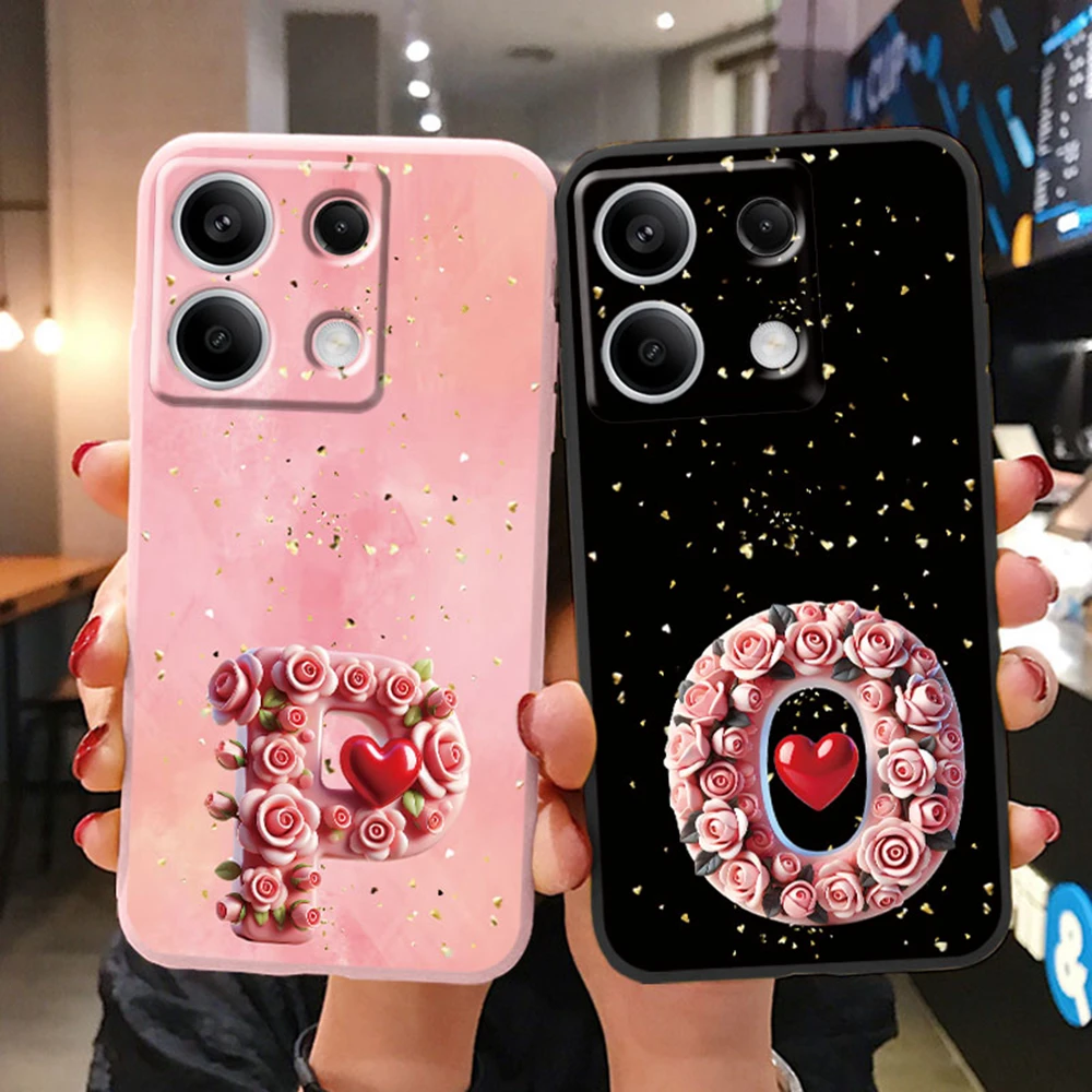 Funda de teléfono para Xiaomi Redmi Note 13 Pro 4G, funda para niñas Note13 Pro, protección con corazón, amor, rosa, letras artísticas, Día de San Valentín - imagen 4