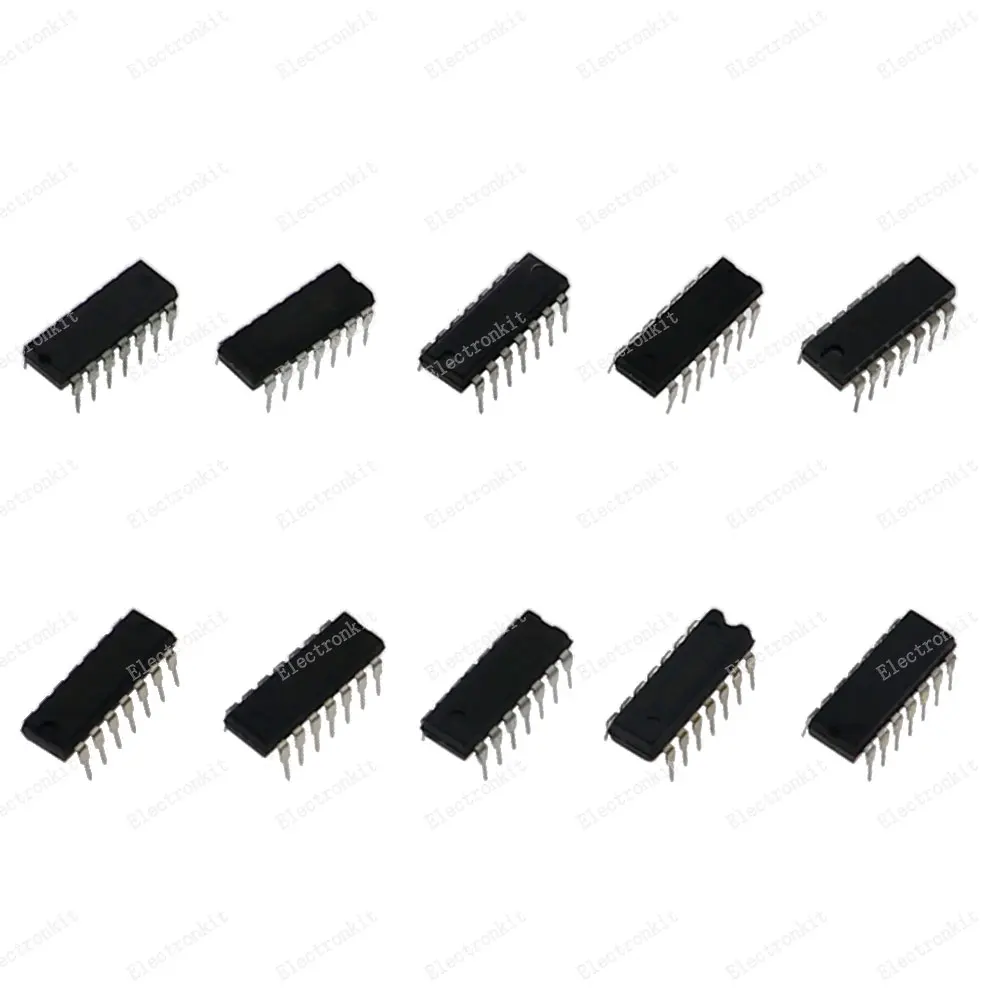50 Uds., 10 valores cada una, 5 uds., caja de kit de Chip DIP IC 74HC00 74HC02 74HC04 74HC08 74HC14 74HC32 74HC74 74HC86 74HC125 74HC132 - imagen 3
