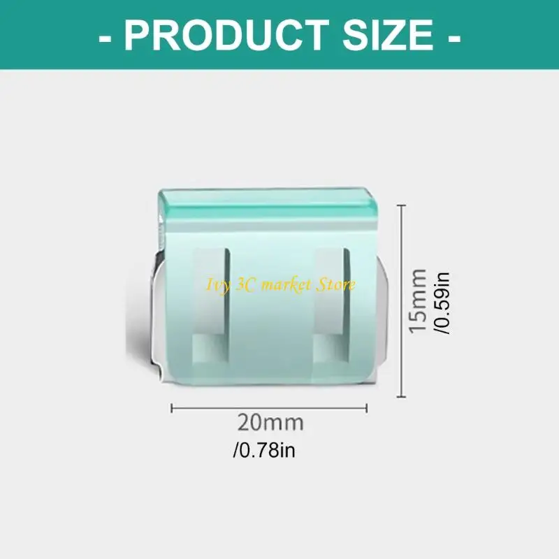 D7YC 20 piezas Clips transparentes color caramelo, Clip plástico para papel, organizador documentos, Clips para - imagen 3