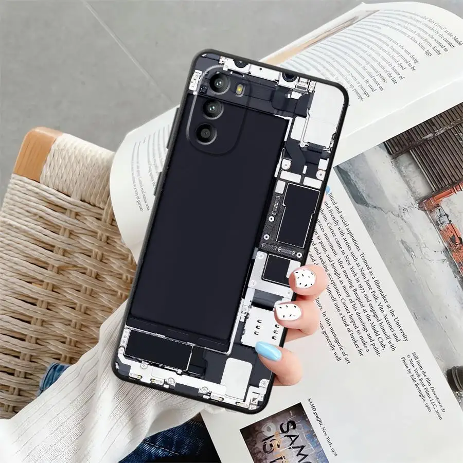 Funda Route Creativity para Motorola Mot G53 G30 G32 G50 G22 Edge40 G71 G52 G51 G73 G60s G60 Edge 20 Pro 30 Lite, teléfono suave negro - imagen 2