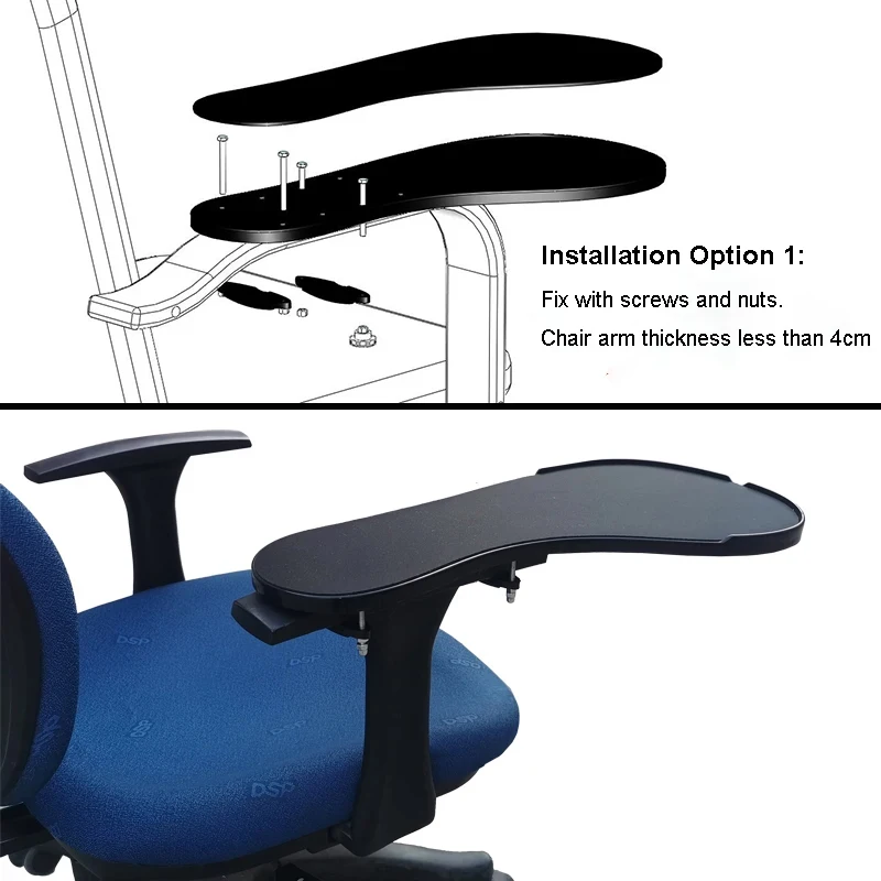 Hyvarwey-repos de brazo para silla tamaño XL, alfombrilla para ratón, sujeción para brazo de silla, soporte para muñeca, reposabrazos de 480x210mm con alfombrilla antideslizante para ratón OK020 - imagen 5