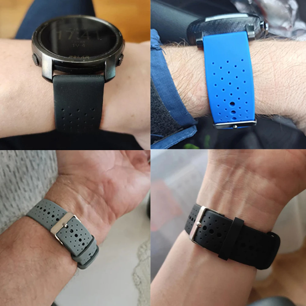 Correa de silicona de 22mm para Xiaomi Watch S1 Pro/Active S2 46mm/42mm S3 S4 Sport color 2 bandas para Garmin Venu 3 pulsera transpirable - imagen 5