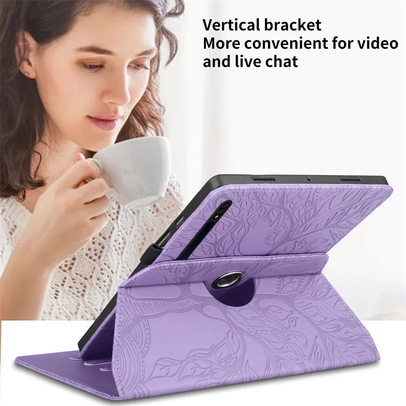 Funda de tableta con rotación para Samsung Galaxy Tab S10 Lite S9 FE, Funda de 10,9 pulgadas con Tab A9 Plus S9 S8 S7 S11 11 S10 Plus, Funda de 12,4 pulgadas - imagen 4