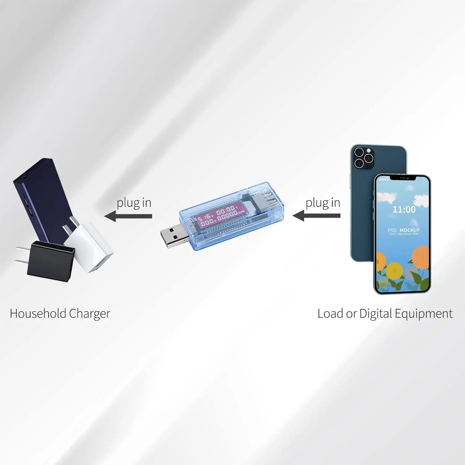 Probador USB de KWS-V20, voltímetro, amperímetro, multímetro, 3-9V, 0-3A, pantalla Digital LCD, probador de batería de energía para capacidad de energía móvil - imagen 2