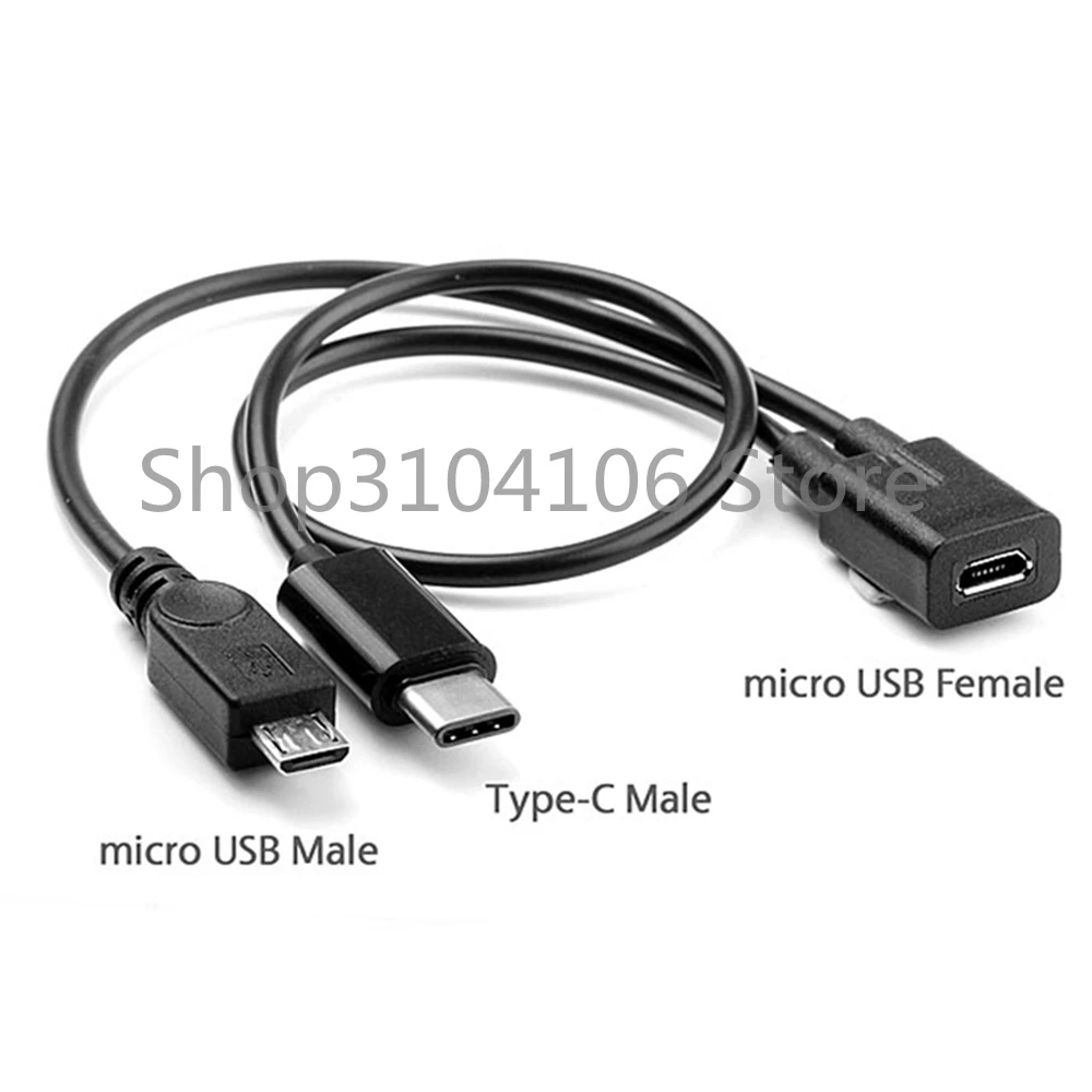 USB 2,0 AT Micro Splitter Y 1 hembra a 2 macho Cable de carga de datos Cable de extensión para teléfono cable de datos de sincronización de alta calidad 1 Uds - imagen 5