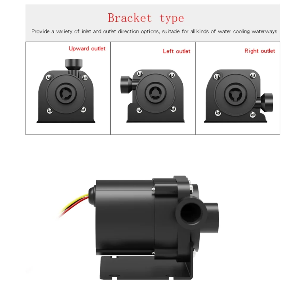 FREEZEMOD Bomba de agua CC sin escobillas 600L/H 9m de elevación alta, con eje de cerámica, puertos múltiples para refrigeración por agua de PC flexible PU-SC600 - imagen 4