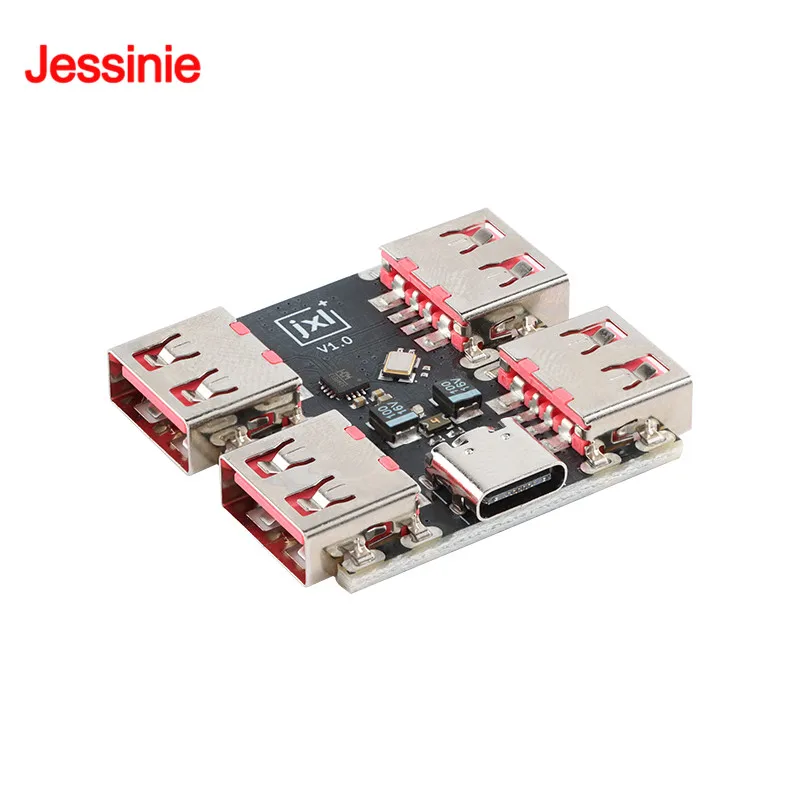 5 uds/1 unidad USBHUB USB 2,0 a 4 canales Hub módulo PCB USB2.0 divisor USB-HUB tipo C placa de expansión extensora 4 puertos 40MB/S - imagen 3