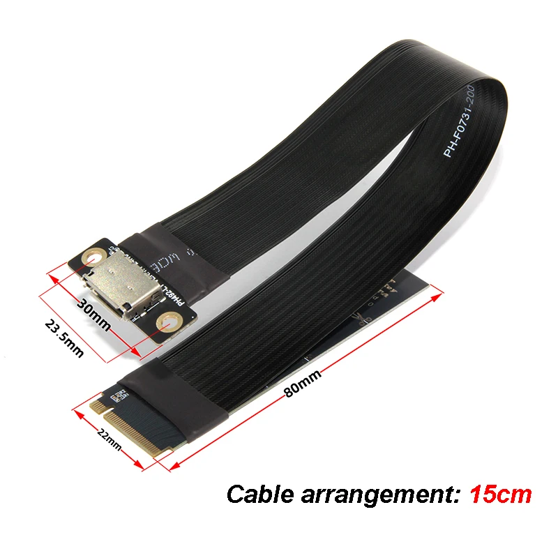 15cm 20cmM.2 NVME a Oculink PCIE 4,0 X4SFF-8612 SFF-8611 Cable de expansión de tarjeta gráfica para portátil para cargas de trabajo de servidor de almacenamiento GPU - imagen 2