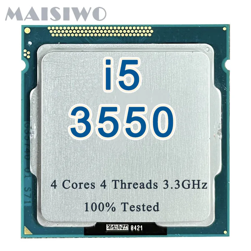 Procesador i5-3550 usado 22nm 4 núcleos 4 hilos 3,3 GHz 6MB 77W LGA 1155 gráficos HD 2500 DDR3 1333/1600 i5 3550 CPU