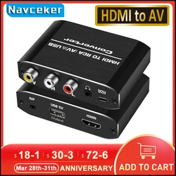 Navceker Convertidor HDMI a RCA - 1080p 60Hz NTSC/PAL