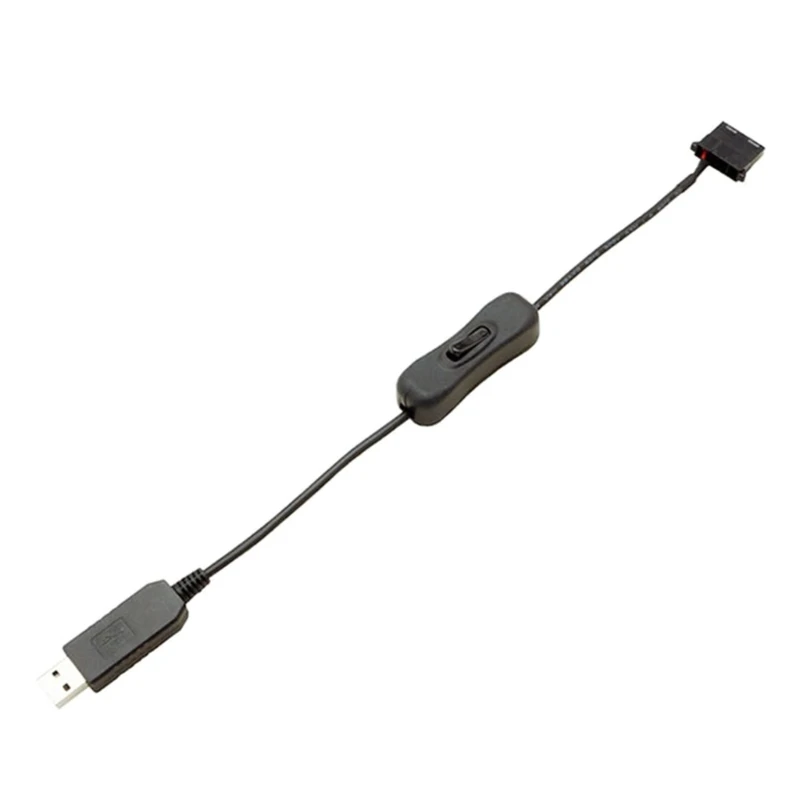 Cable USB a 4 pines PWM 5V a 12V Boost Line, adaptador de corriente para ventilador de PC, conector convertidor con interruptor de encendido y apagado - imagen 4