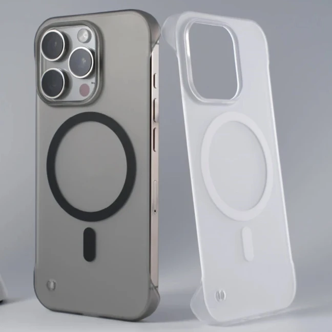 Funda de teléfono MagSafe ultrafina sin bordes para iPhone 17 Air 16 15 14 13 12 Pro Max, cubierta dura translúcida para PC con carga inalámbrica - imagen 3