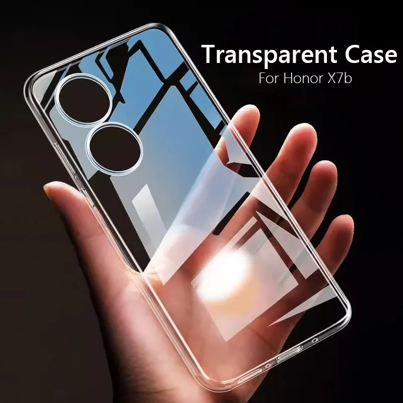 Funda transparente de TPU para Honor X7b, carcasa fina y suave translúcida, 5G - imagen 2
