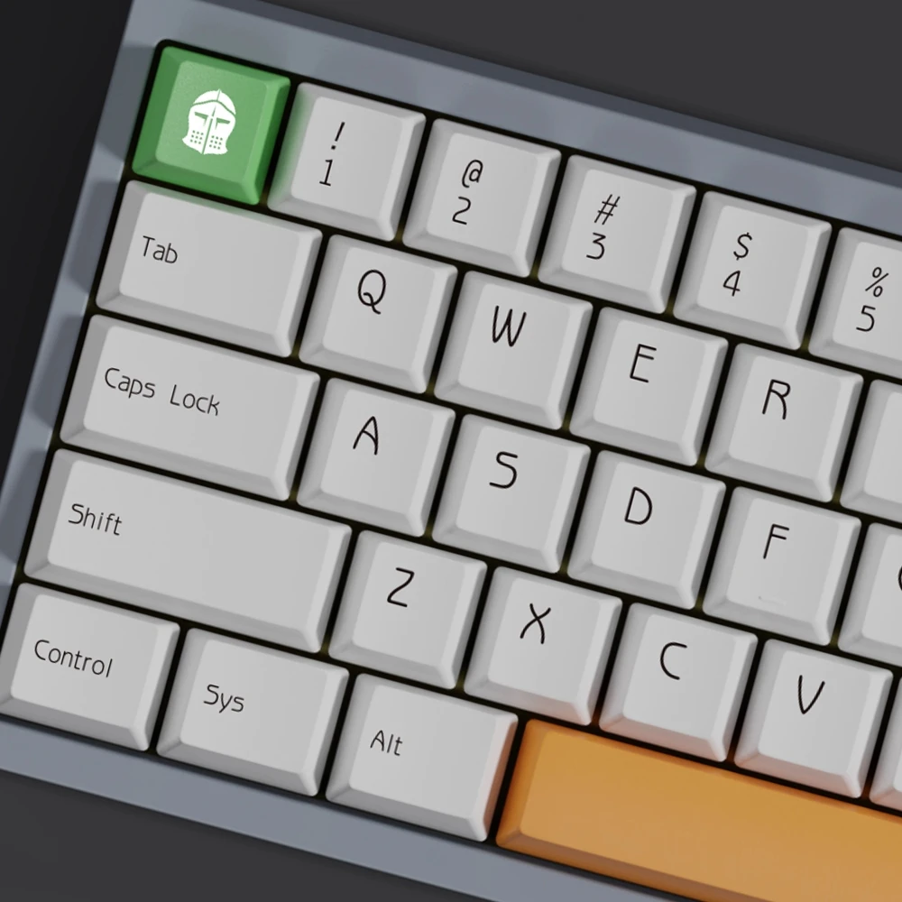 Juego de teclas W & D PBT Dye subcama, perfil de cereza, teclas a prueba de luz para teclado MX Switch, 7U Barra espaciadora dividida, doble B, 1 Juego - imagen 2