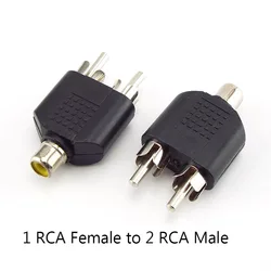 Adaptador Divisor RCA Hembra a Macho Audio AV TV Ordenador