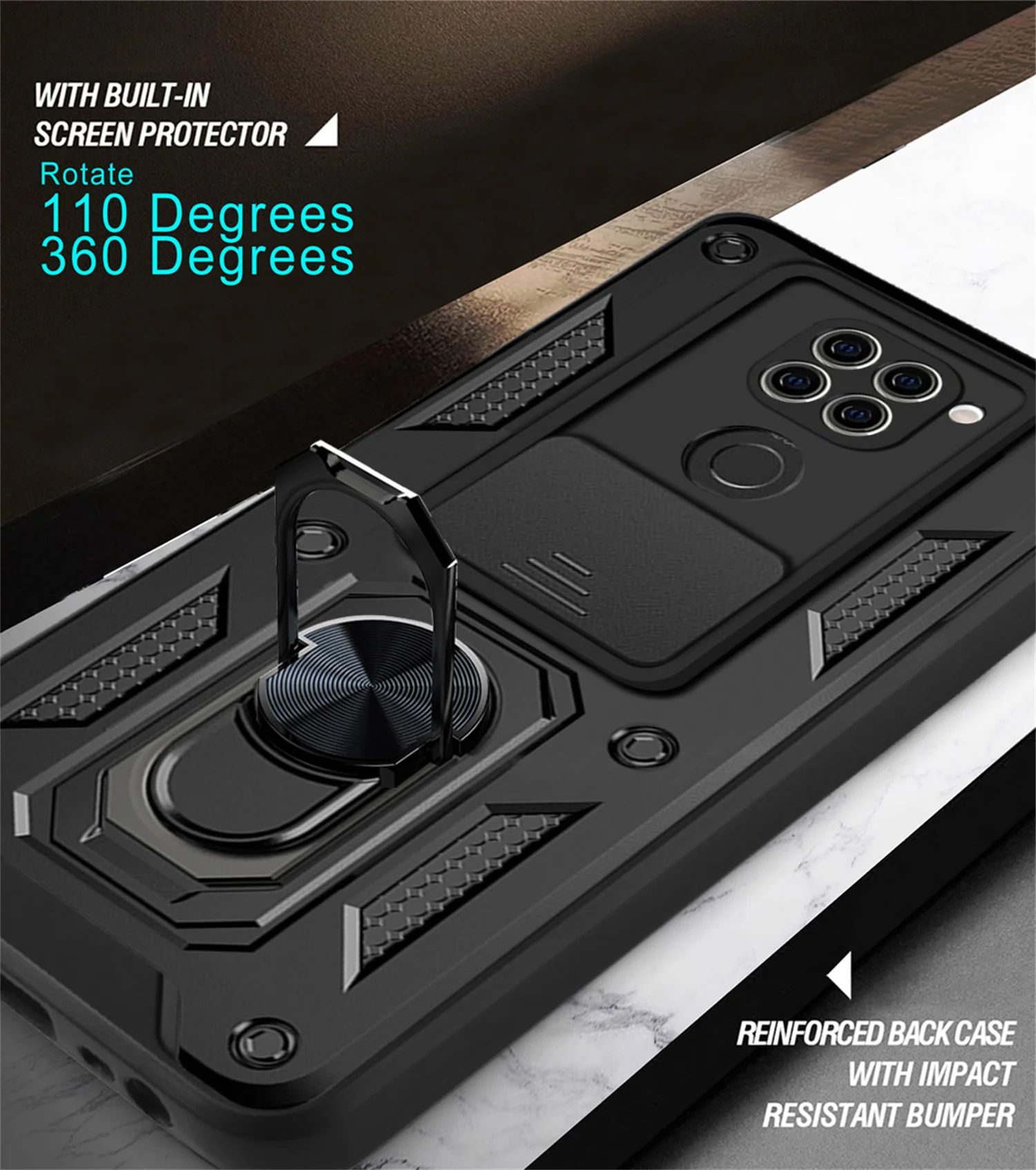 Para Xiaomi Redmi Note Not 9 4G funda con anillo magnético soporte contraportada para Redmy No 9 4G fundas de teléfono con armadura a prueba de golpes - imagen 5