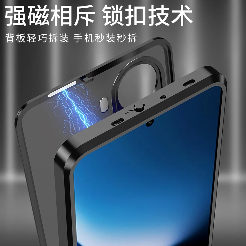 Funda para Redmi Turbo4 POCO X7 Pro, marco de Metal de aleación de aluminio, cubierta protectora de cámara de vidrio templado para Redmi Turbo4 - imagen 5