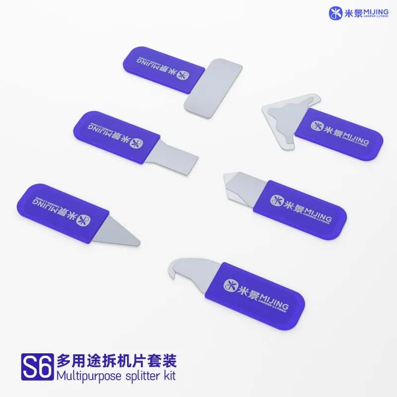 Mijing-Kit de hoja de desmontaje S6 para CPU, limpieza de pegamento de estaño, palanca de apertura, soporte de pantalla de teléfono, pieza divisora, herramientas de reparación de corte - imagen 4