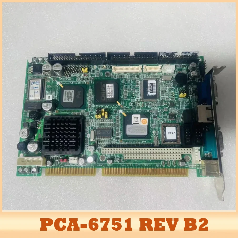 PCA-6751 REV B2 Placa base de control industrial PCA-6751 REV:B202-1 Tarjeta ISA de media longitud - imagen 2