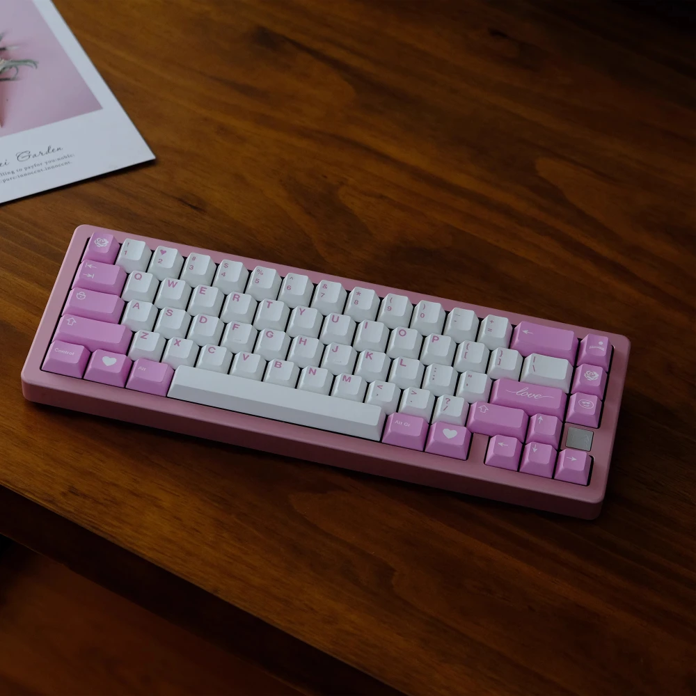 GMK CYL Amado Keycaps Rosa Inglés Coreano Keycap Cherry Profile PBT tinte sublimación tapa de tecla para teclado mecánico MX
