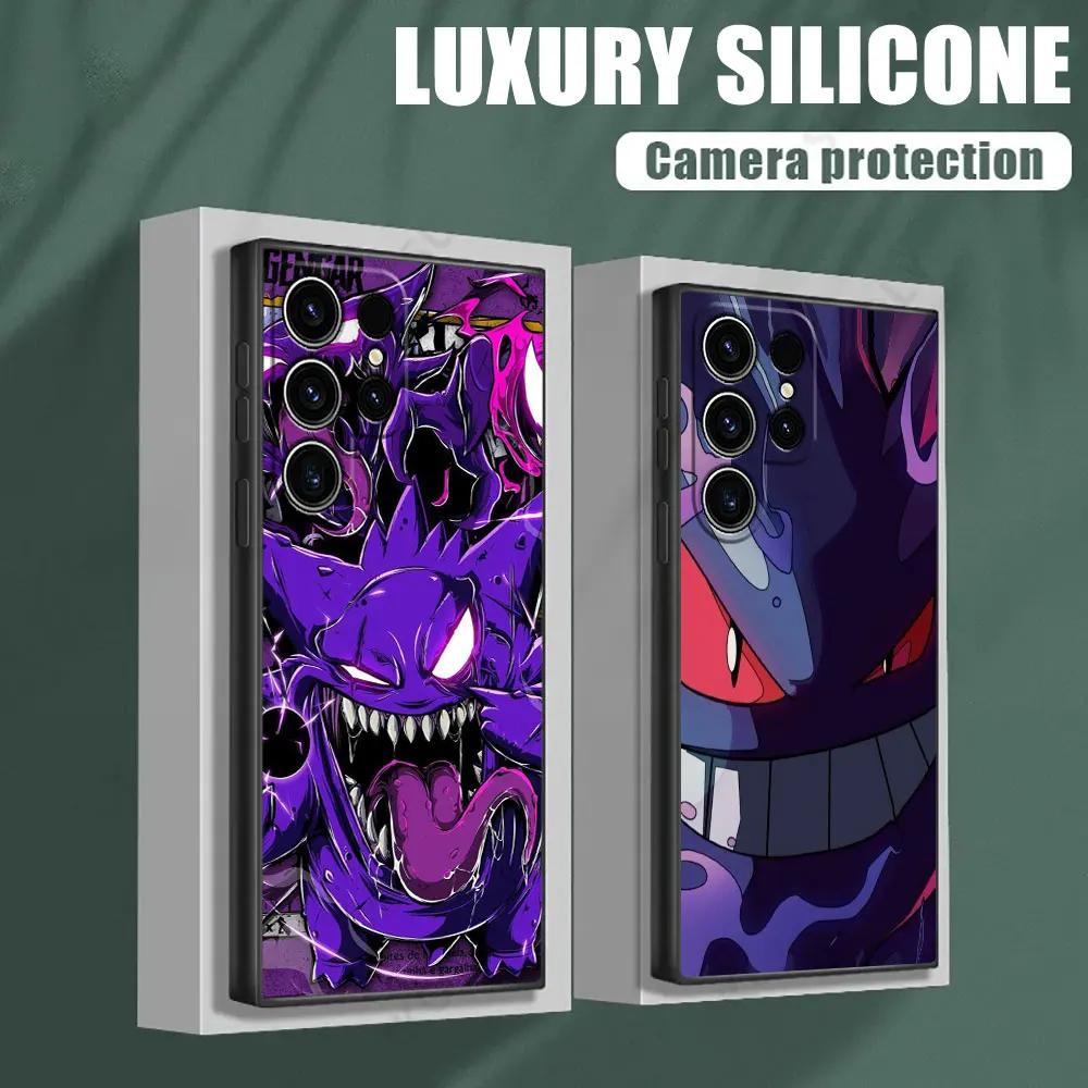 Funda suave Ghost Pokemons Gengar S25 para Samsung Galaxy S24 S23 S20 S21 FE S22 S25 Ultra 5G S10 Plus Note 10 20 funda negra para teléfono - imagen 2