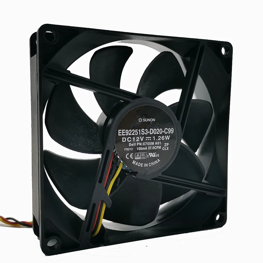 Ventilador de refrigeración para sunon 9225, cc 12V, EE92251S3-D020-C99, 9cm, 9025, 90x90x25MM, CC, EE92251S3 - imagen 2