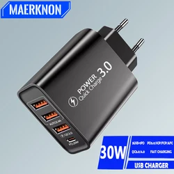 Cargador USB-C 30W PD de Carga Rápida para iPhone y Samsung