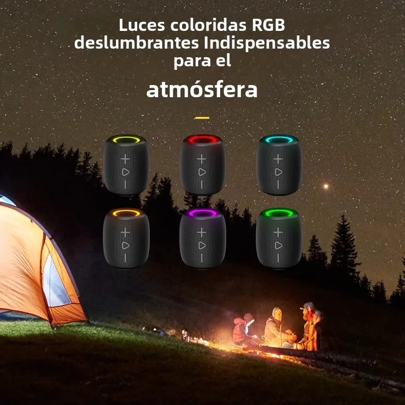 Rockmia EBS-612 12w Mini altavoz de graves potente portátil Bluetooth 5,3 tiempo de reproducción largo 1500Mah Boombox de música inalámbrico - imagen 5