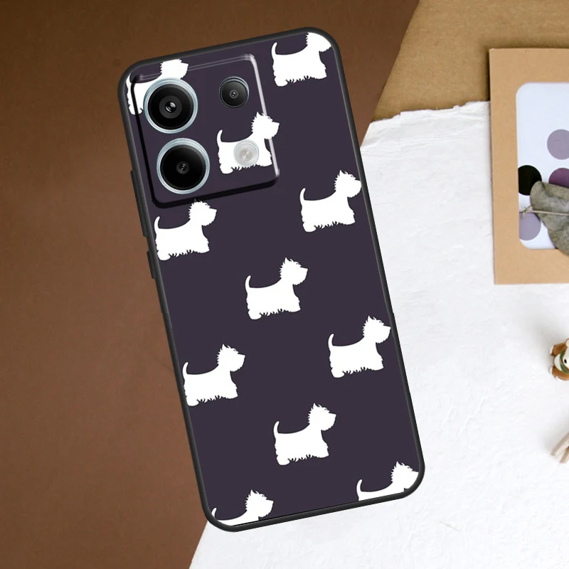 West Highland Terrier Westie funda para Redmi Note 13 Pro Plus 9 10 11 12 Pro 9S 10S 11S 12S, Redmi 12 C 10C 13C - imagen 4