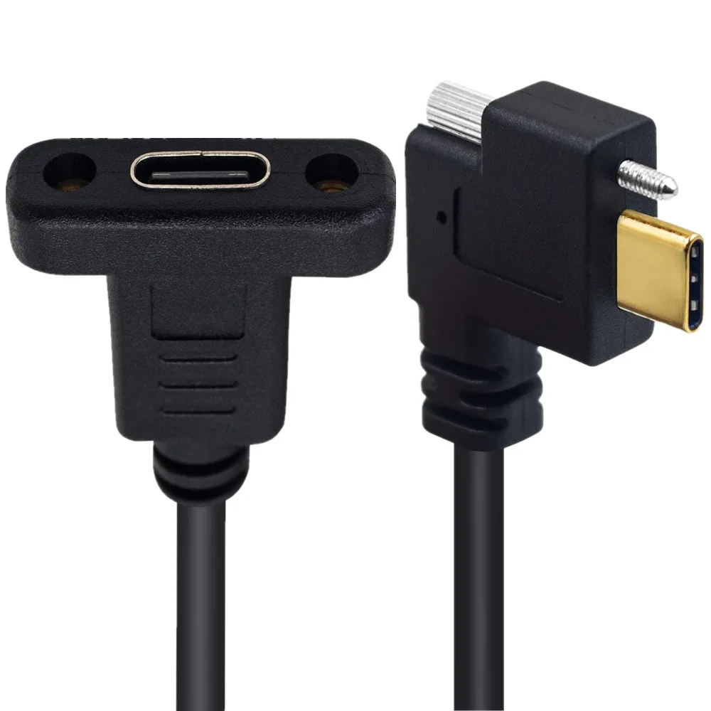 Cable Extensión USB-C Panel Macho Hembra USB 3.1 con Tornillo - imagen 2