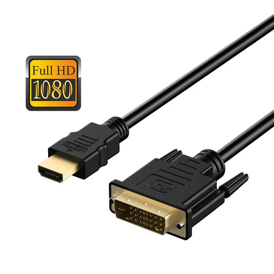 Cable DVI a HDTV Cable Compatible HD a DVI 1,5 M 3M 1080P 3D DVI D 24 Cables adaptadores de 1 pines para TV BOX DVD PC proyector - imagen 3