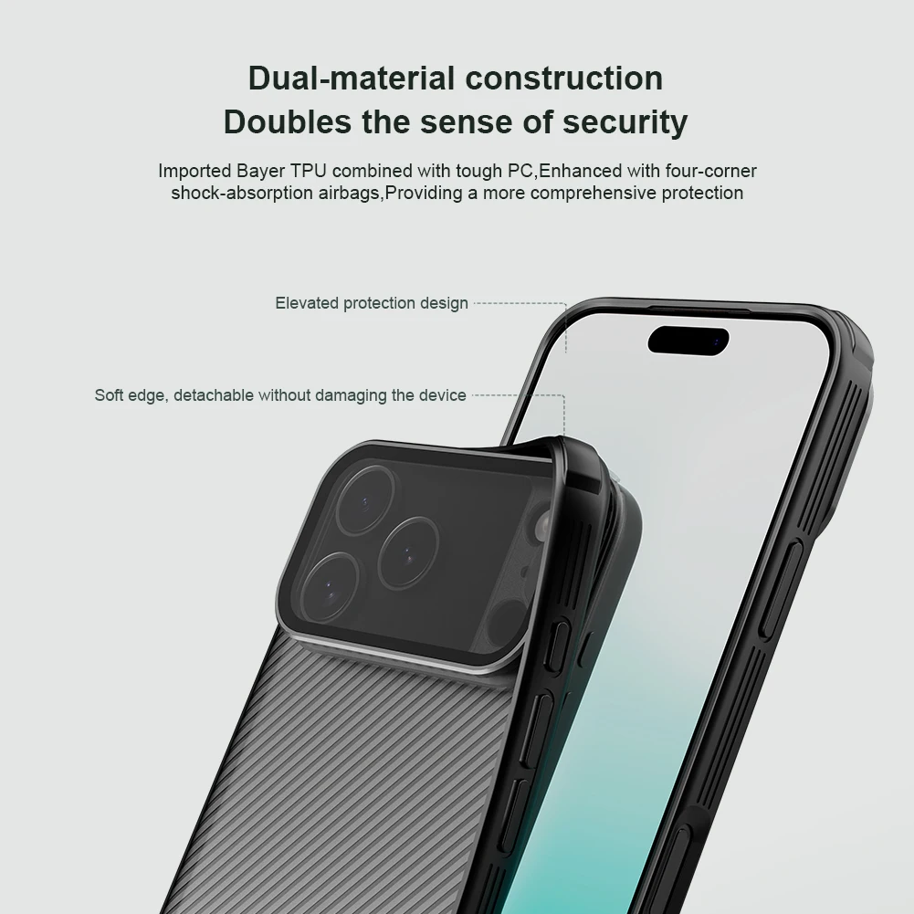 Para iPhone 17 Pro Max funda Nillkin CamShield Prop cubierta de cámara soporte transparente protección contraportada para iPhone 17 Pro