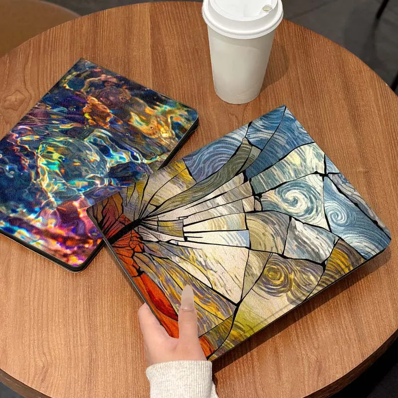 Mosaico de colores ondulados para Samsung Galaxy Tab A A7 A8 A9 A11 S6 S11 10,1 10,4 10,5 pulgadas Lite Plus funda para tableta - imagen 2