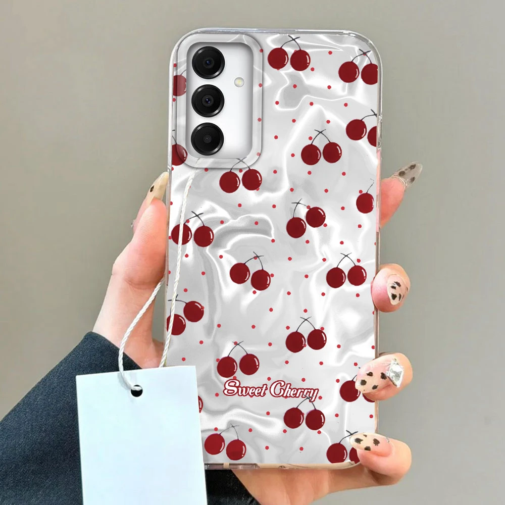 Funda de teléfono para Samsung Galaxy A55 A56 A36 A26 A16 A53 A06 A14 A24 A34 A54 A15 A25 A35 A12, fruta cereza de verano - imagen 4