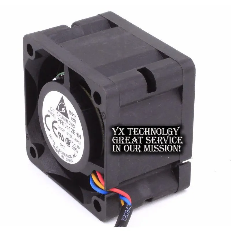 4028 4CM 40mm PFB0412EHN 12V0.72A hiper-violento rodamiento de bolas doble ventilador de refrigeración para Delta - imagen 4