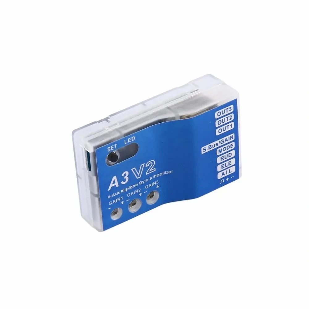 Estabilizador de controlador de vuelo de avión Gyro A3 V2 de 3 ejes de alta calidad para avión RC helicóptero de ala fija