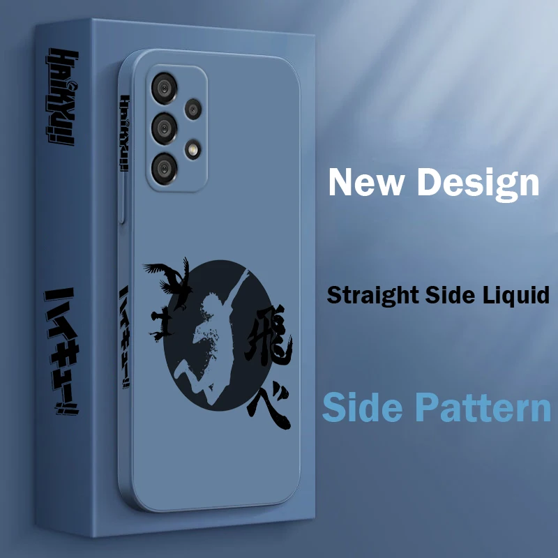 Funda de teléfono con logotipo de Anime haikyuu para Samsung, A55, A53, A33, A52, A32, A71, A51, A21S, A35, A25, 5G, cuerda líquida izquierda - imagen 5