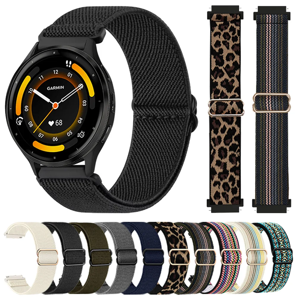 Correa de reloj de 20mm y 22mm para Garmin Venu 3 2 Band Forerunner 265 255 Music Vivoactive 4 5, pulsera trenzada de nailon para Venu 2 Plus Sq