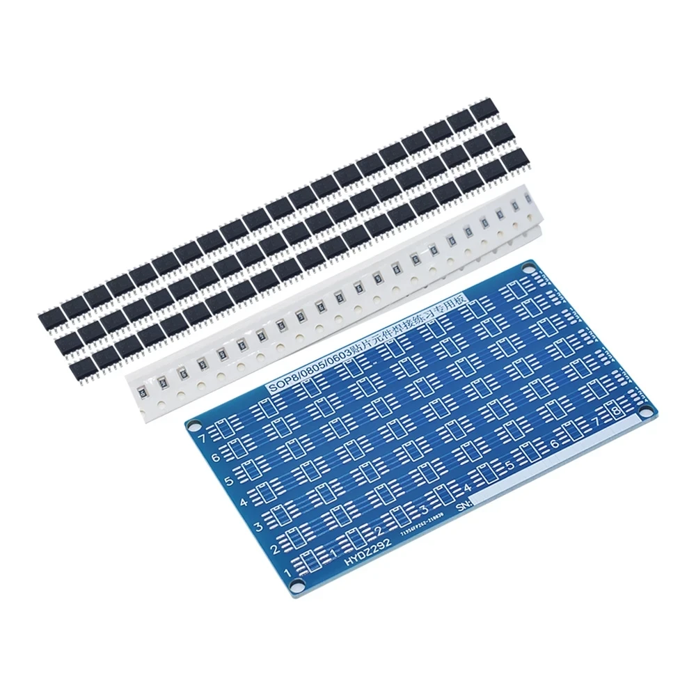 Placa de circuito DIY PCB SMT SMD componente tablero de práctica de soldadura Chip SOP8 0805 PCB 0603 Kit de bricolaje Fanny habilidad entrenamiento electrónico - imagen 3