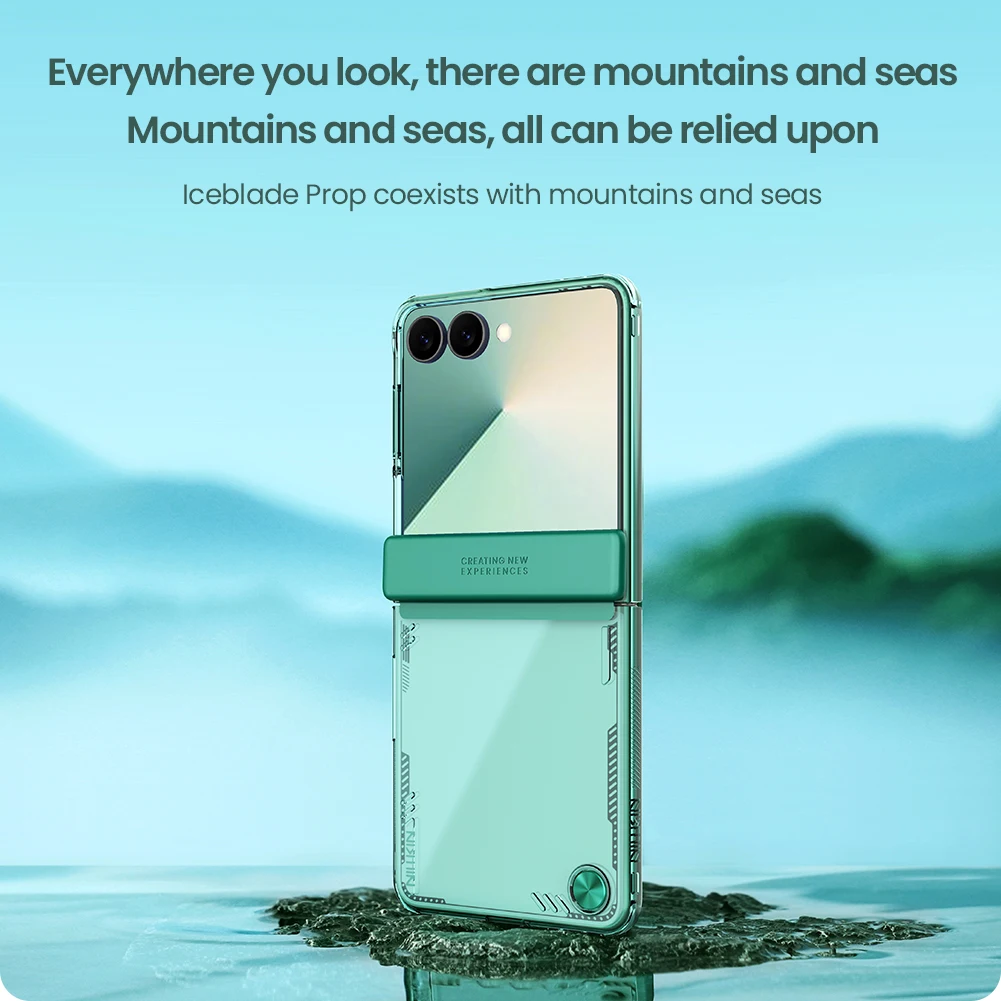 Para Samsung Galaxy Z Flip 7 Nillkin funda Iceblade Prop lente plegable dureza cubierta de PC protección funda de teléfono - imagen 3