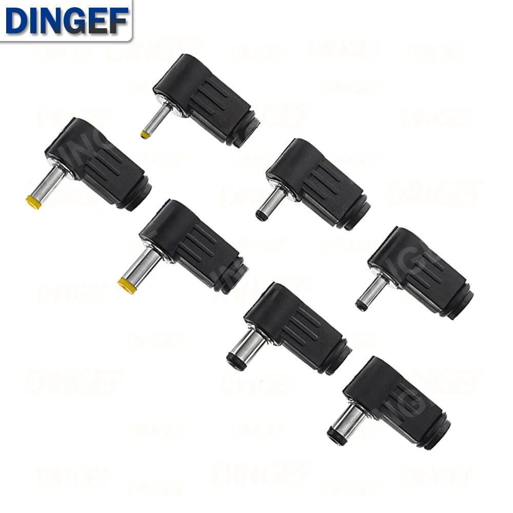 5 uds enchufe CC codo de 90 grados 5,5*2,1mm conjunto de cableado de enchufe de alimentación CC 5,5*2,5mm tipo de cable de soldadura 4,8x1,7mm 4,0x1,7mm 3,5x1,35mm - imagen 4