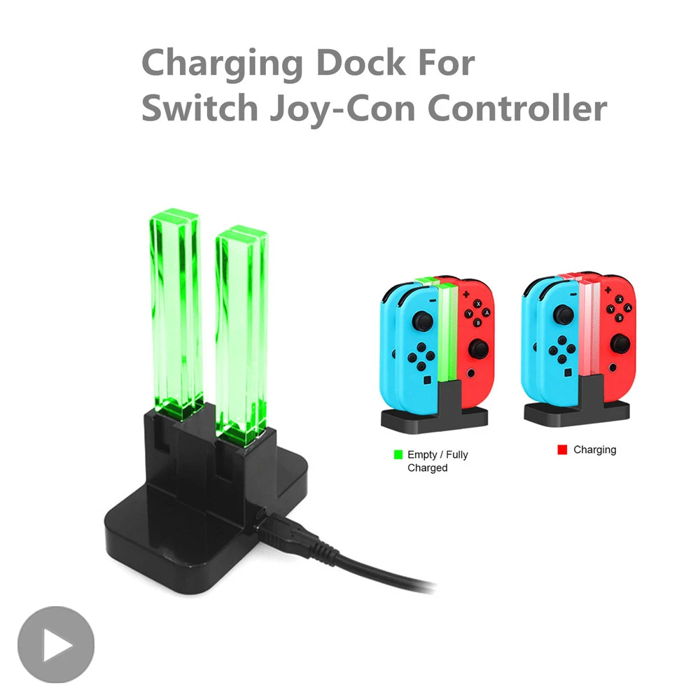 Cargador de estación de carga para Joycon Nintendo Switch/OLED Joy Con soporte de juego accesorios de juego soporte de Base de controlador - imagen 2