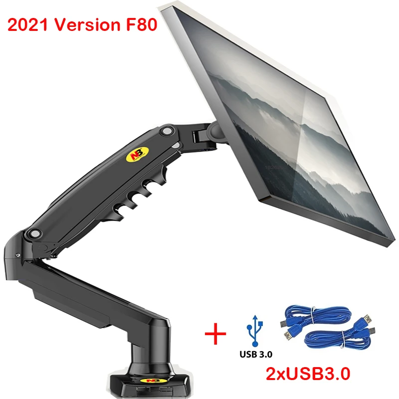 Brazo Monitor Gas North Bayou F80 – Ergonómico LED LCD 17-30"