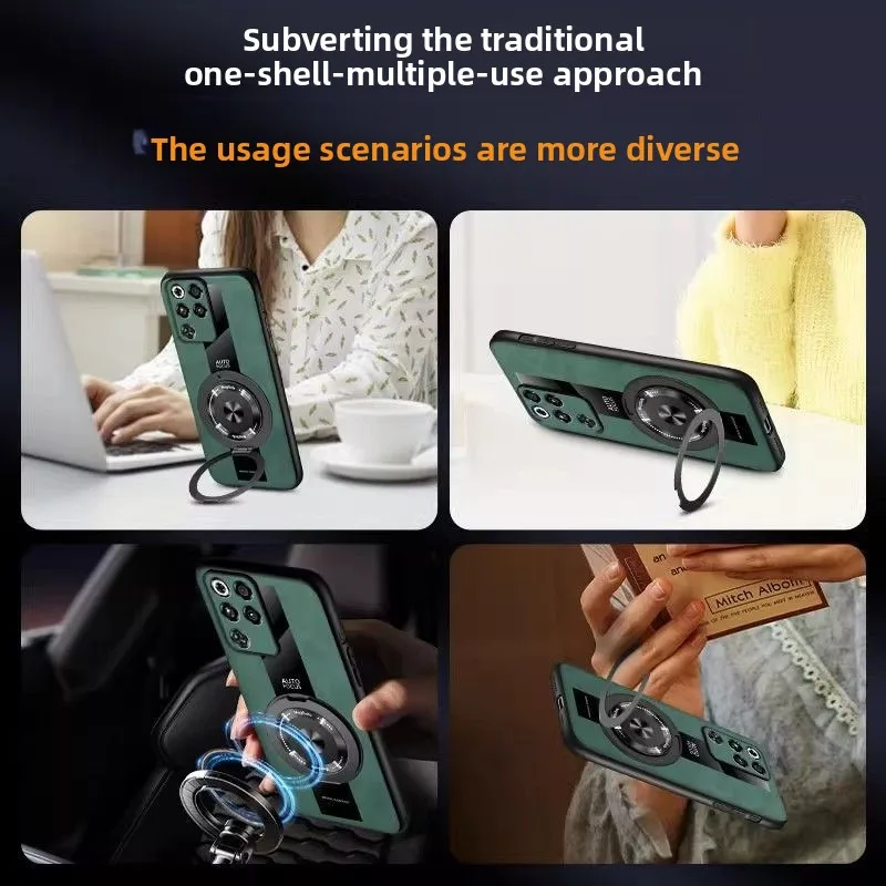 Para Nubia Red Magic 11Pro Plus Funda elegante y sencilla de cuero mate para Red Magic 11 Pro + Funda de parachoques a prueba de golpes - imagen 3