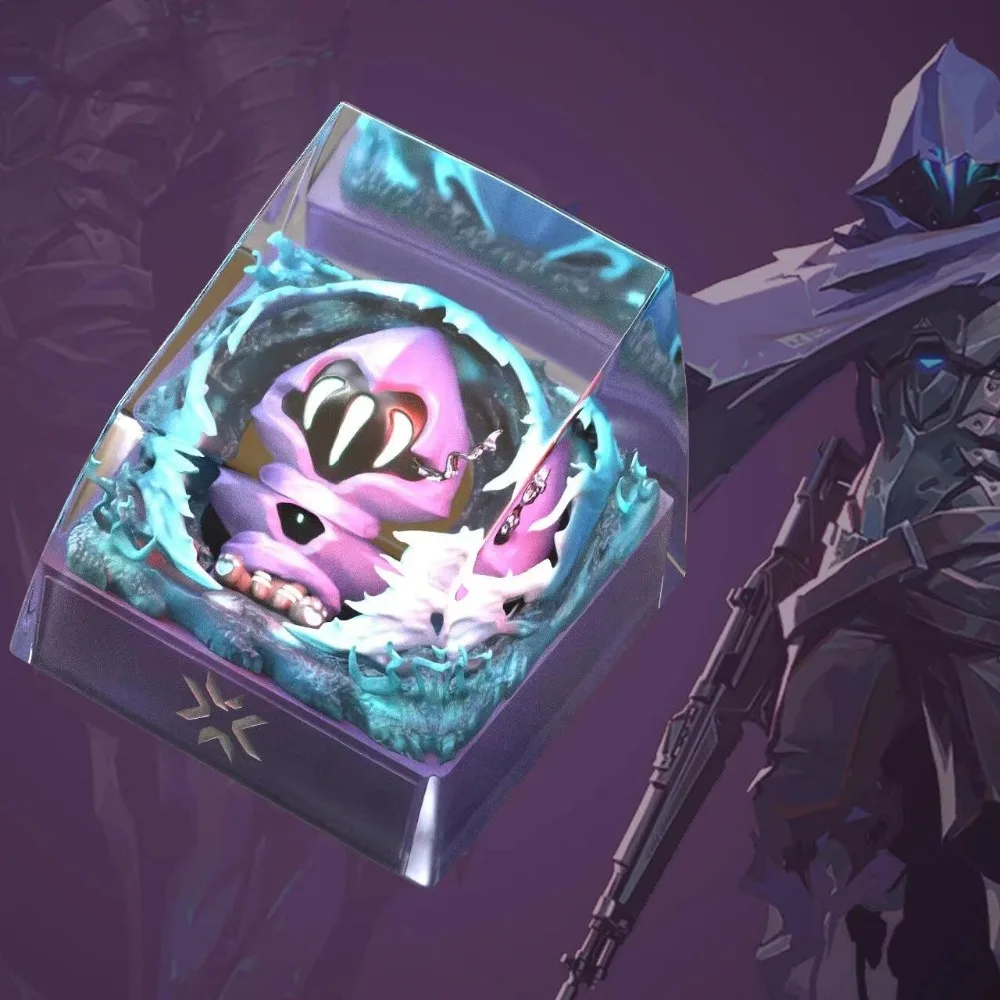 Valorant Keycap Original Clove OMEN JETT GEKKO Linda tapa de teclado de resina para juegos tapa de tecla artesanal personalizada para regalo de teclado mecánico